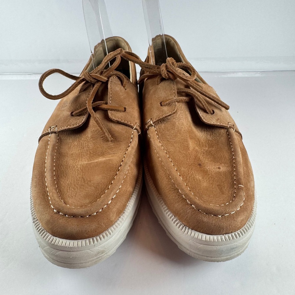 Sperry Plushstep Tan Suede Platform Boat Shoes Womens 10 STS88421